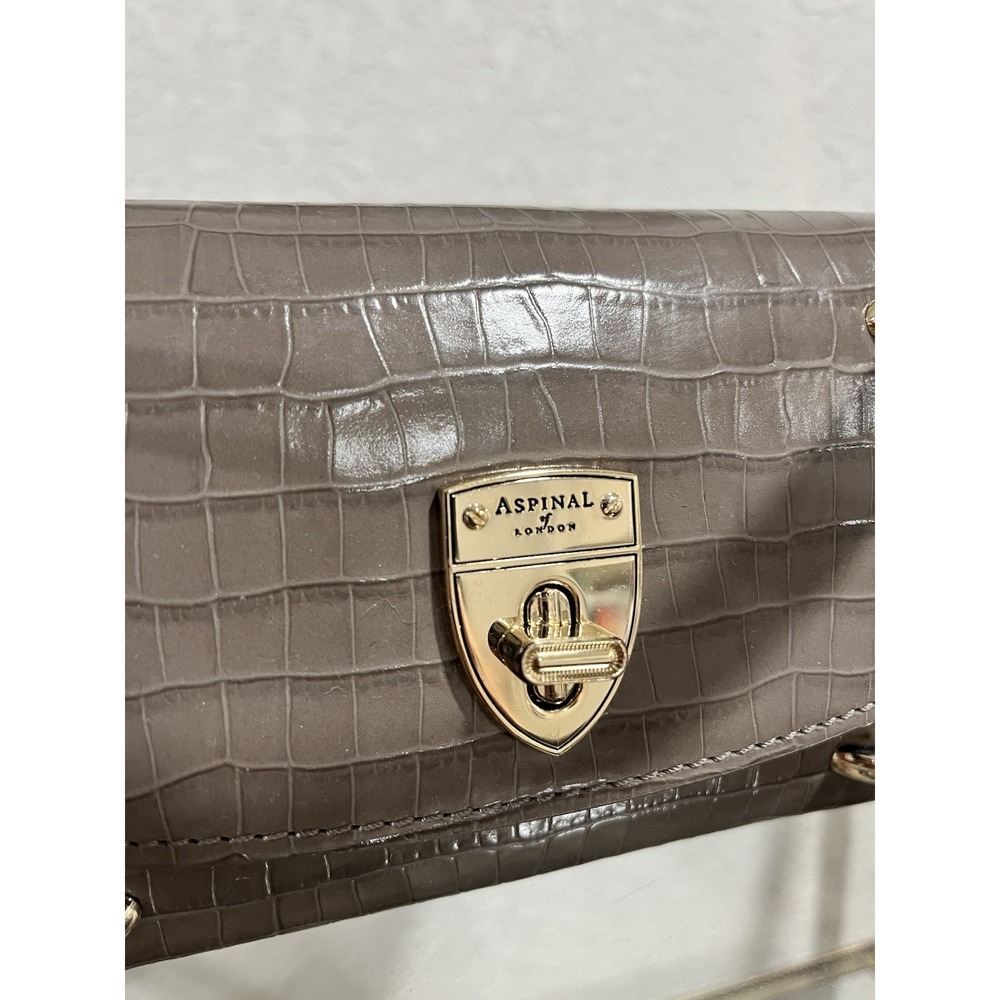 Aspinal Of London Gigi Crocodile Embossed Leather Bag - Picture 7 of 14